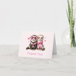 Niedliches Otter Couple in Liebe Dankeskarte