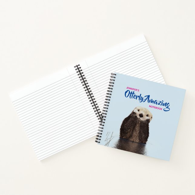 Niedliches Otter-Foto Phantastischer Puff Notizbuch (Innenseite)