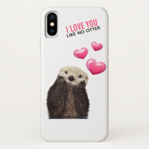 Niedliches Otter mit rosa Herz-Liebe Sie Case-Mate iPhone Hülle