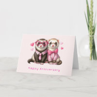 Niedliches Otter-Paar zum Jubiläum der Liebe