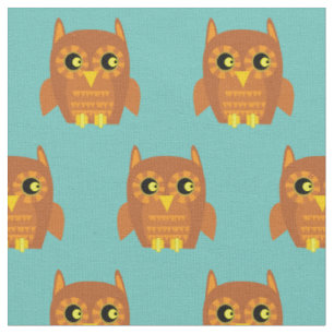 Niedliches Owl Bird Kid Baby Kinderzimmer aquamari Stoff
