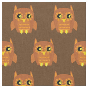Niedliches Owl Bird Kid Baby Kinderzimmer Brown Stoff