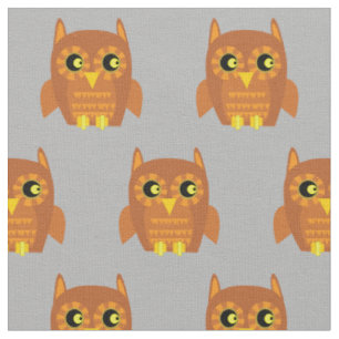 Niedliches Owl Bird Kid Baby Kinderzimmer Grau Stoff