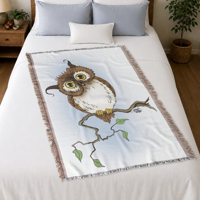 Niedliches Owl Brown Hoot Decke (Von Creator hochgeladen)