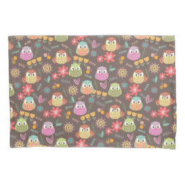 Niedliches Owl Brown. Kissenbezug