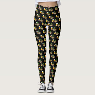 Niedliches Owl Drinking Beer St Patrick's Day Must Leggings