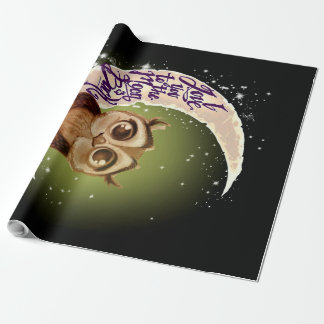 Niedliches Owl Fleece Schuppen Ich Liebe Sie zum M Geschenkpapier