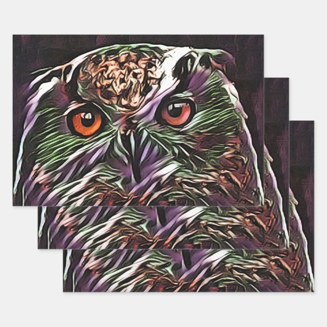 NIEDLICHES OWL GESCHENKPAPIER SET (Set)