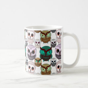 Niedliches Owl Illustrationsmuster Kaffeetasse