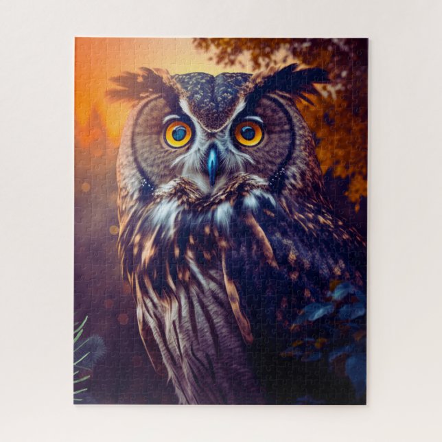 Niedliches Owl in Forest Nature Wildlife Bird Anim (Vertikal)