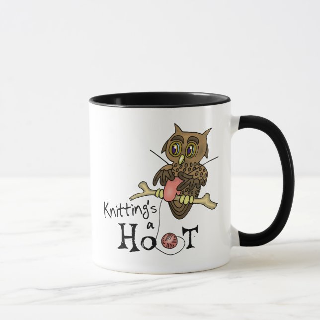 Niedliches Owl Knittern Tasse (Rechts)