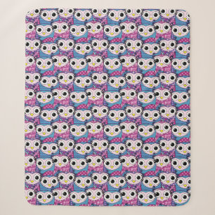 Niedliches Owl Muster Sherpa Blanket Sherpadecke