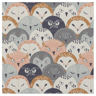 Niedliches Owl-Muster Stoff