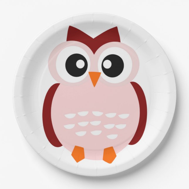 NIEDLICHES OWL PAPPTELLER (Vorderseite)