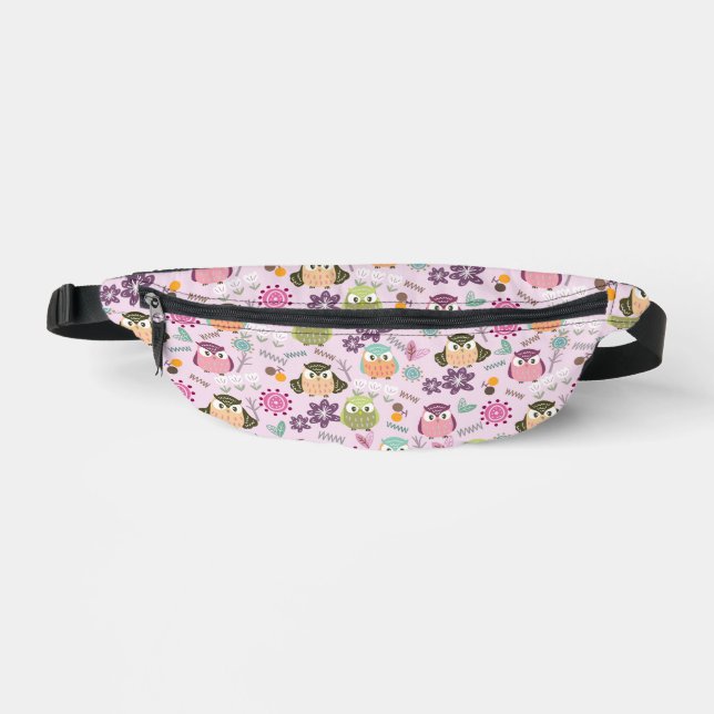 Niedliches Owl rosa Bauchtasche (Vorderseite)