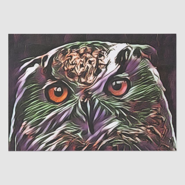 NIEDLICHES OWL SEIDENPAPIER (Vorderseite)