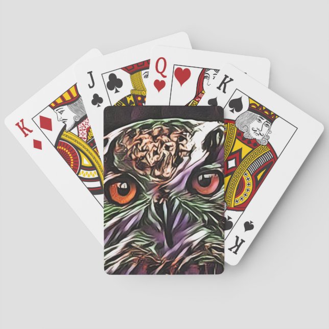 NIEDLICHES OWL SPIELKARTEN (Rückseite)