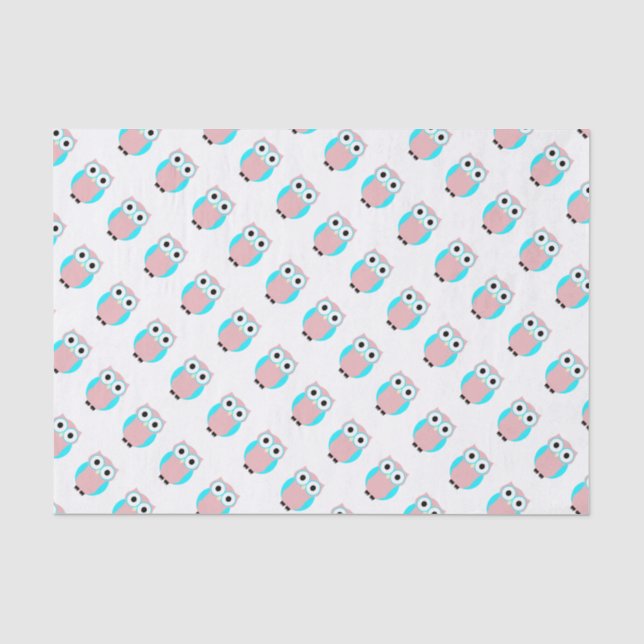 Niedliches Owls Baby Duschgeschenkpapier Seidenpapier (Vorderseite)