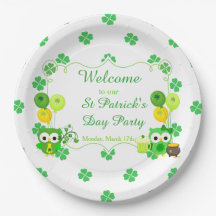Niedliches Owls St Patrick's Day Party
