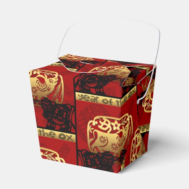 Niedliches OX Chinesisches Jahr 2021 Zodiac Geburt Geschenkschachtel (Vorderseite)