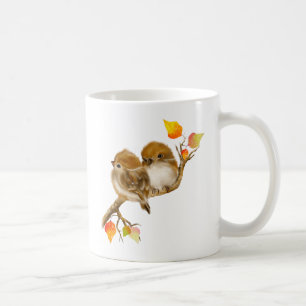 Niedliches Paar der Sparrows-Bird-Tasse Kaffeetasse