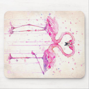Niedliches Paar Flamingo Liebe Printing Art Mousepad