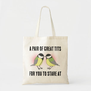 Niedliches Paar kleine Vögel Funny Joke Geschenk f Tragetasche