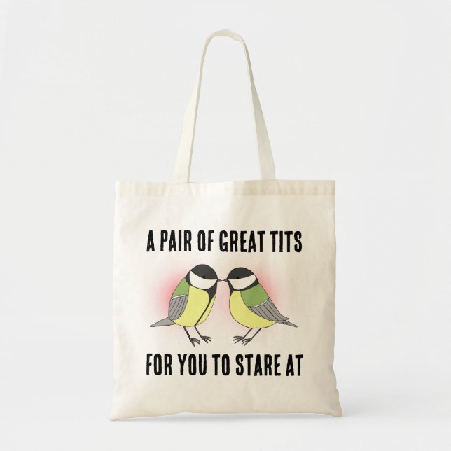 Niedliches Paar kleine Vögel Funny Joke Geschenk f Tragetasche (Vorne)