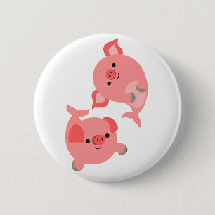Niedliches Paar von Cartoon Merschwan Button Abzei