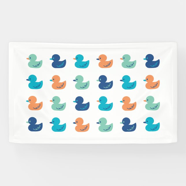 Niedliches Paddeln von Enten Art II Banner (Horizontal)