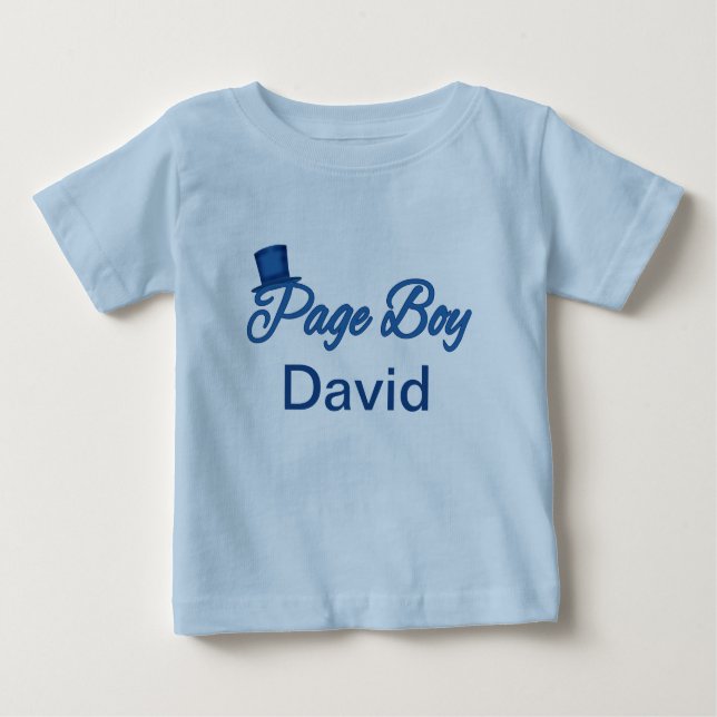 Niedliches Page Boy Tshirt zum Anpassen (Vorderseite)