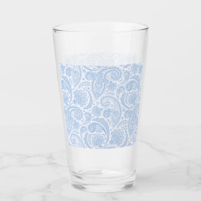 Niedliches Paisley-Muster Glas (Vorderseite)
