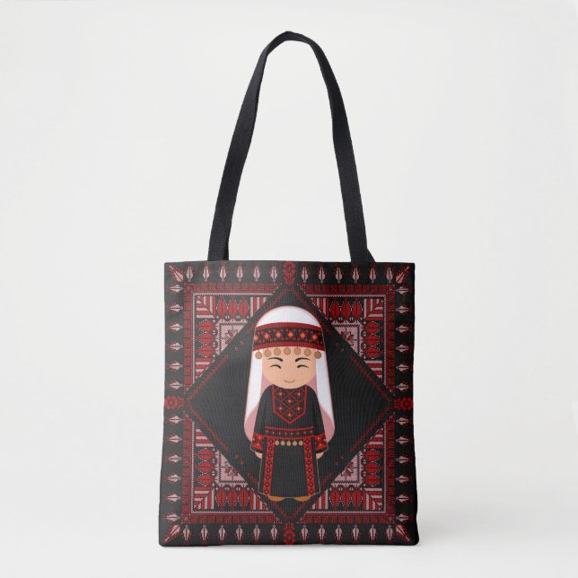 niedliches palästinensisches Mädchen Embroidere ro Tasche (Vorderseite)