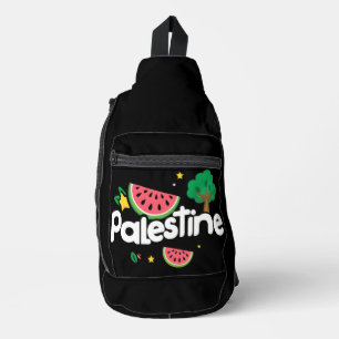Niedliches palästinensisches Wort, umgeben von Was Crossbody Bag