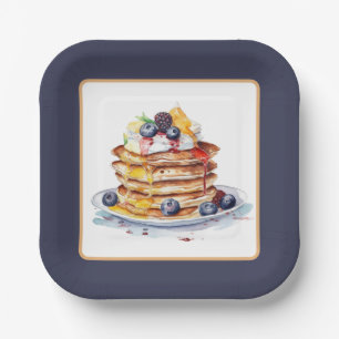 Niedliches Pancake Breakfast Party Pappteller