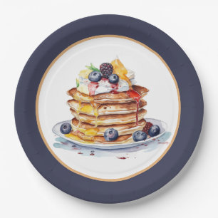 Niedliches Pancake Breakfast Party Pappteller
