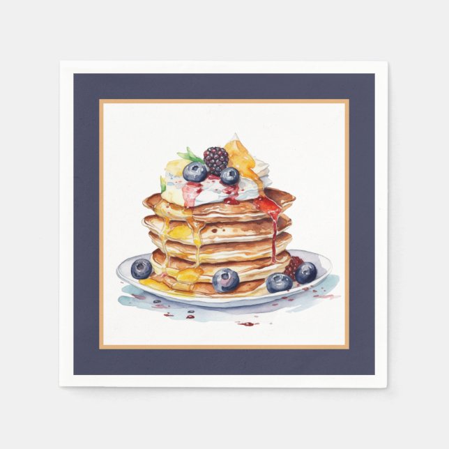 Niedliches Pancake Breakfast Party Serviette (Vorderseite)