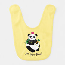 Niedliches Panda Baby Bib (Pastellgelb)
