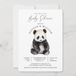 Niedliches Panda Baby Duwer Gender Neutral Einladung
