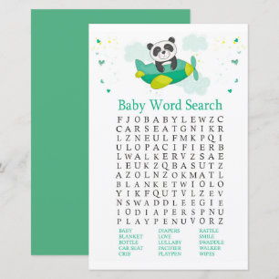 Niedliches Panda Baby Shooter Word Search Game