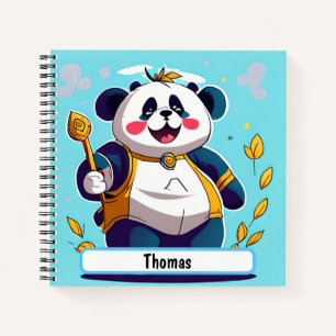 Niedliches Panda BärenNotebook mit individueller N Notizbuch