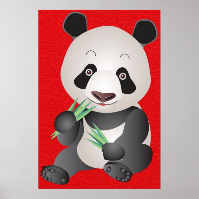 niedliches Panda-Bärenposter Poster (Vorne)