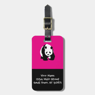 Niedliches Panda-Bärn-heißes Rosa-pinkfarbenes Gepäckanhänger