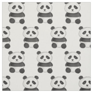 Niedliches Panda-Bärn-lustiges Tierzeichnen Stoff