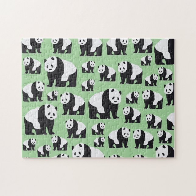 Niedliches Panda Bear Muster (Horizontal)