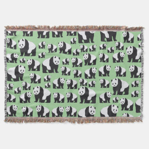 Niedliches Panda Bear Muster Decke