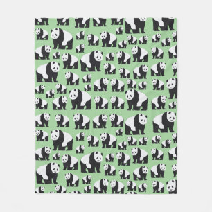 Niedliches Panda Bear Muster Fleecedecke
