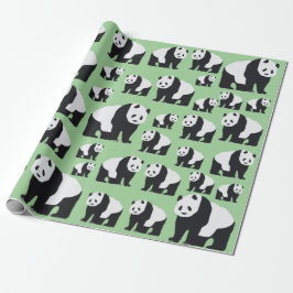 Niedliches Panda Bear Muster Geschenkpapier