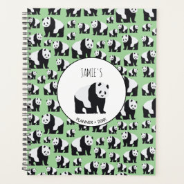 Niedliches Panda Bear Muster Planer