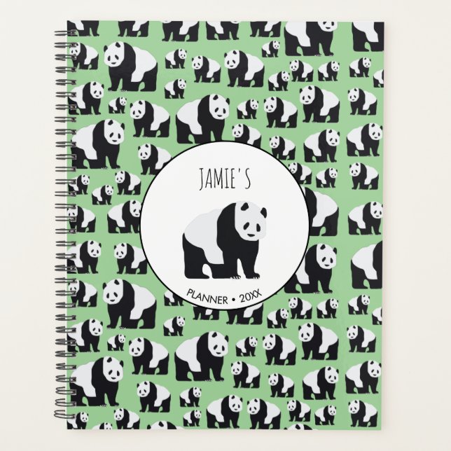 Niedliches Panda Bear Muster Planer (Vorderseite)